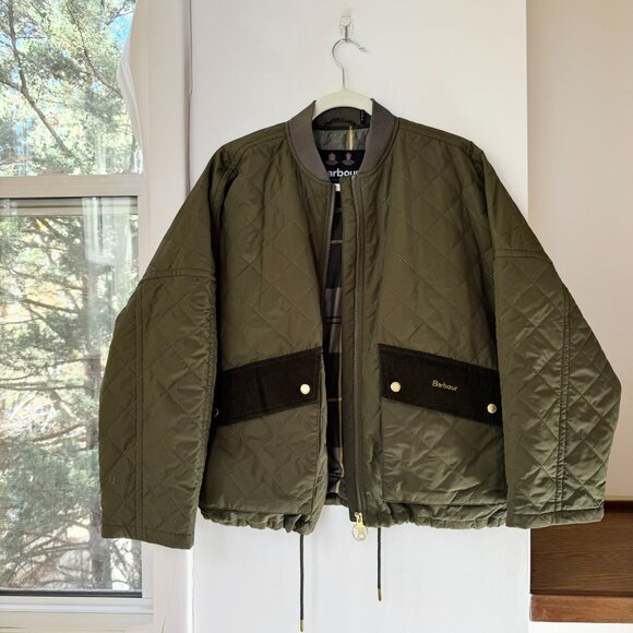Barbour Bowhill Quilted Jacket in Army Green 4 - Picture 12 of 13